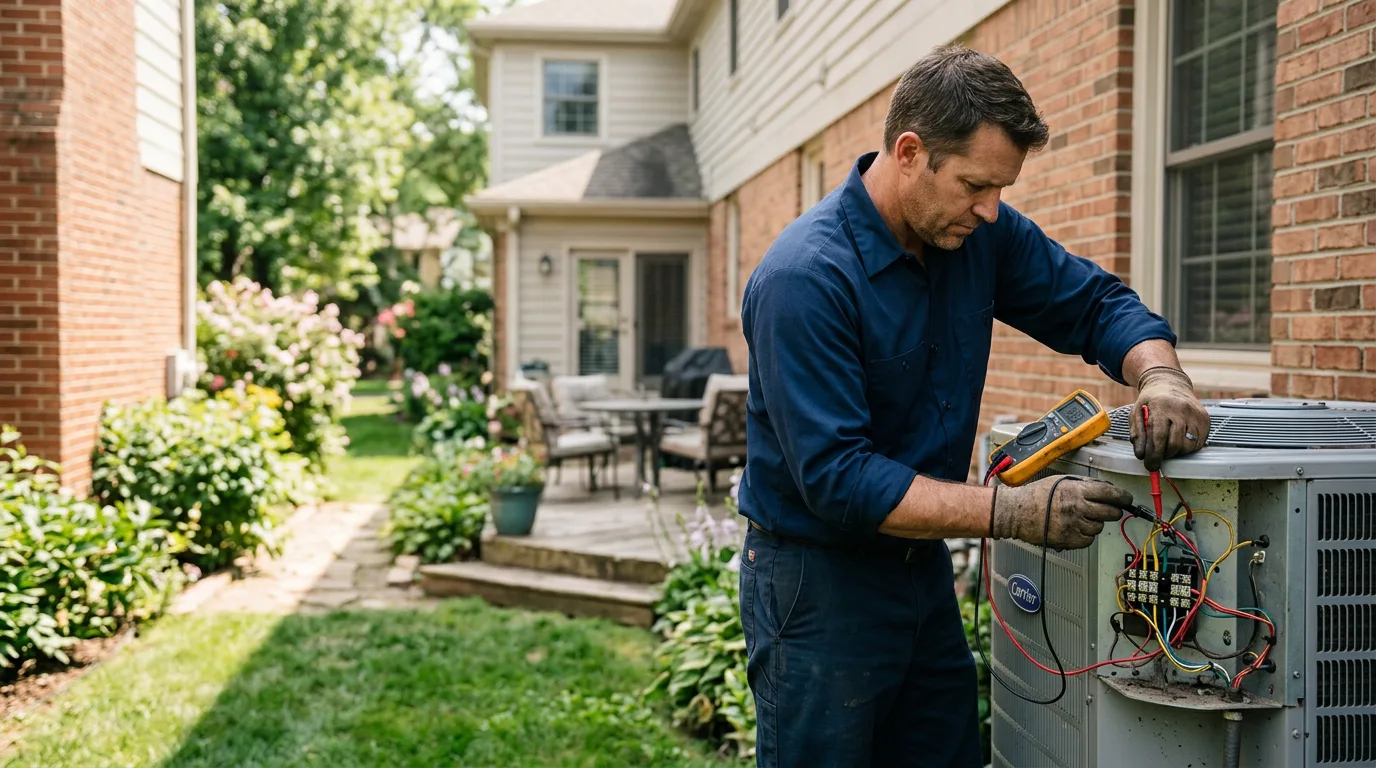 HVAC technician working near Jewett City, CT
